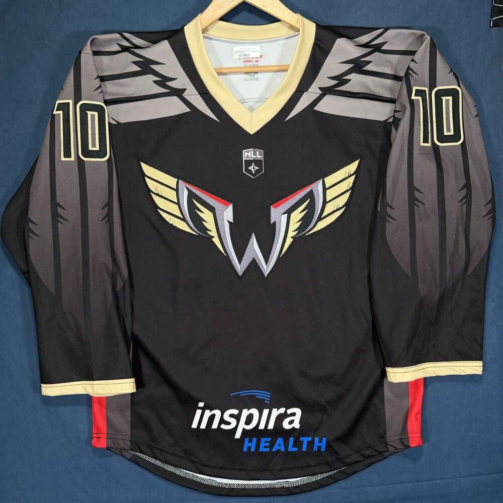NWT Philadelphia Wings NLL Lacrosse Jersey Sewn Projoy Blaze Riorden #10 Size XL